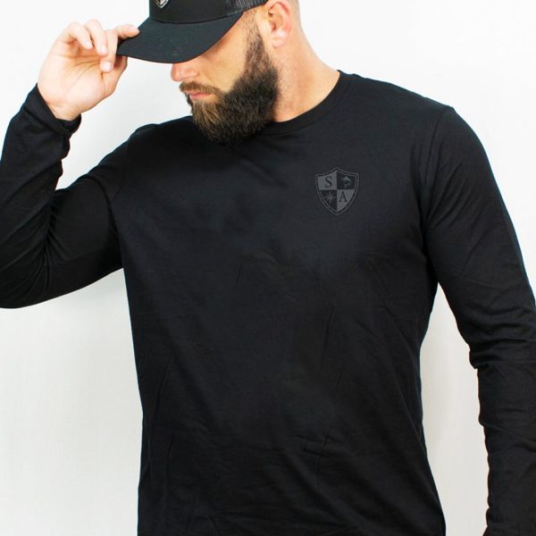 Blackout Long Sleeve Cotton | Small Shield For Sale - Image 2