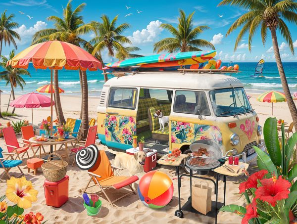 Beach Camp Out Jigsaw Puzzle Online